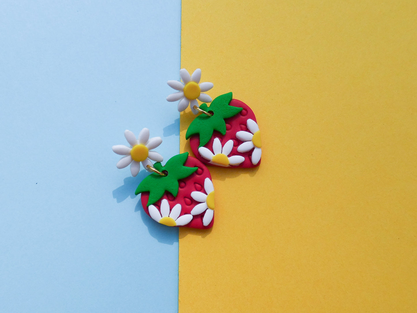 Strawberries and Flowers Earrings